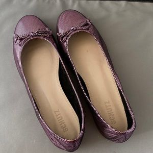 Schutz Metallic Ballet Flats